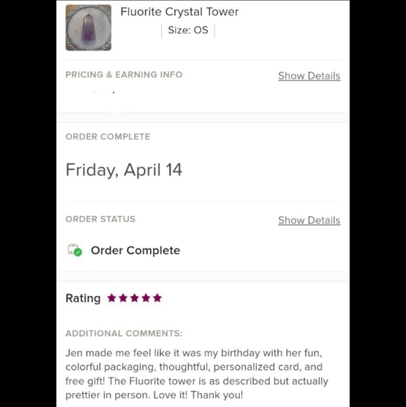 Purple Fluorite Crystal Point Tower - Picture 12 of 12